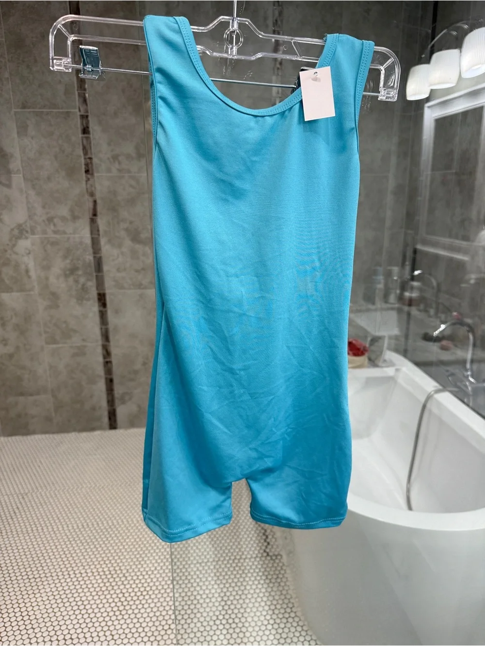 Girls Performance Unitard - Bright Teal Blue (*NWT - size 8)